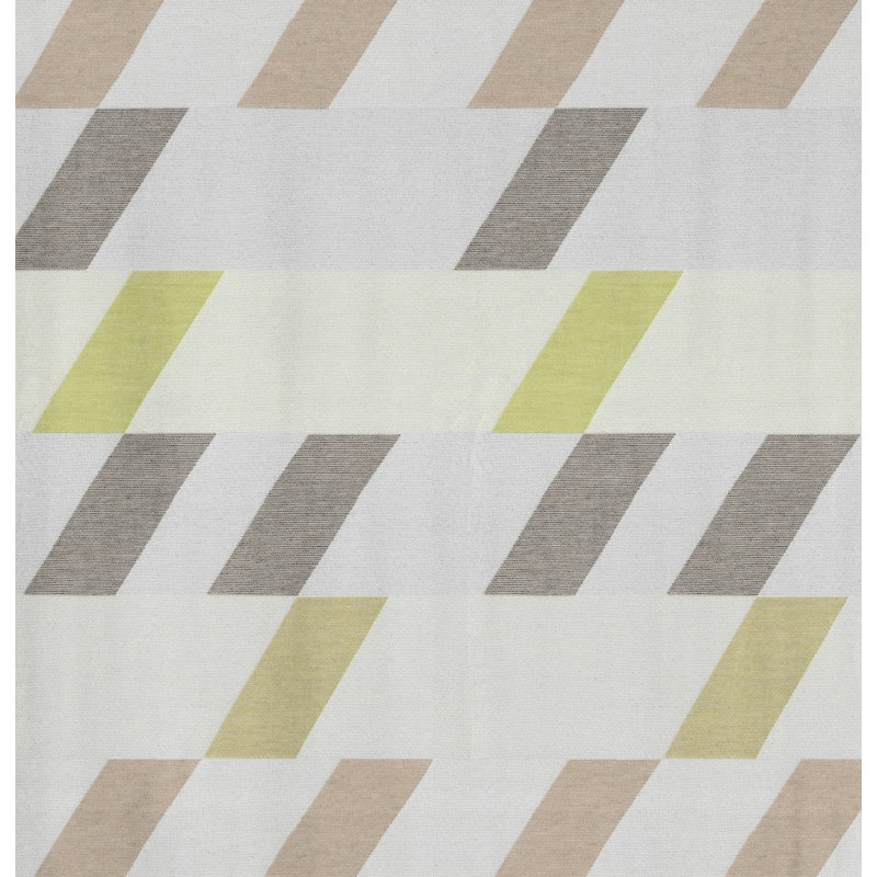Lopez Room Darkening Curtain Single Panel, 132cm Width x 225cm Drop, Green/Beige/Grey
