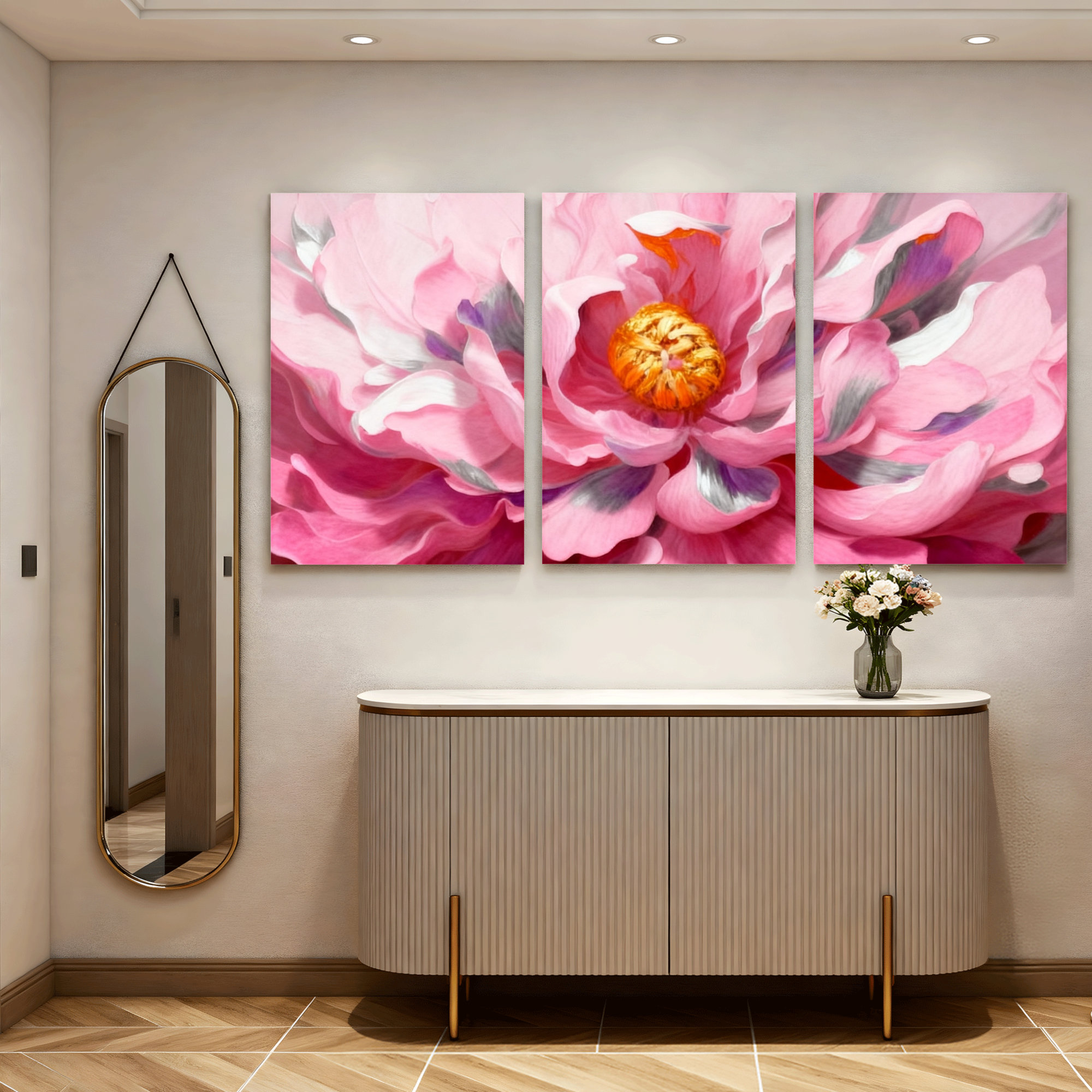 Winston Porter Pink Peony Floral Canvas Wrapped Wall Art, Oil Painting ...