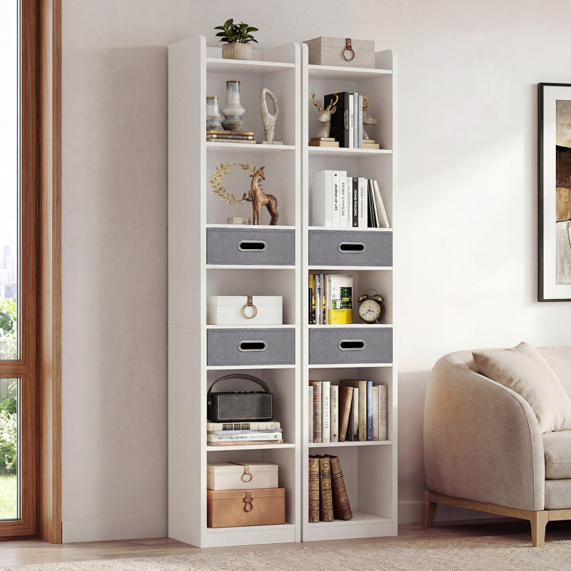180cm H x 30cm W Standard Bookcase, White