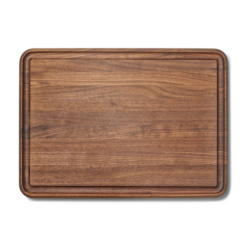 Caraway 17" Prep & Serve Butcher Block, 17 Inch, Walnut