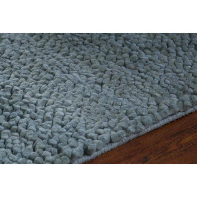 Strata Wool Area Rug in Blue, Rectangle 9' x 13'