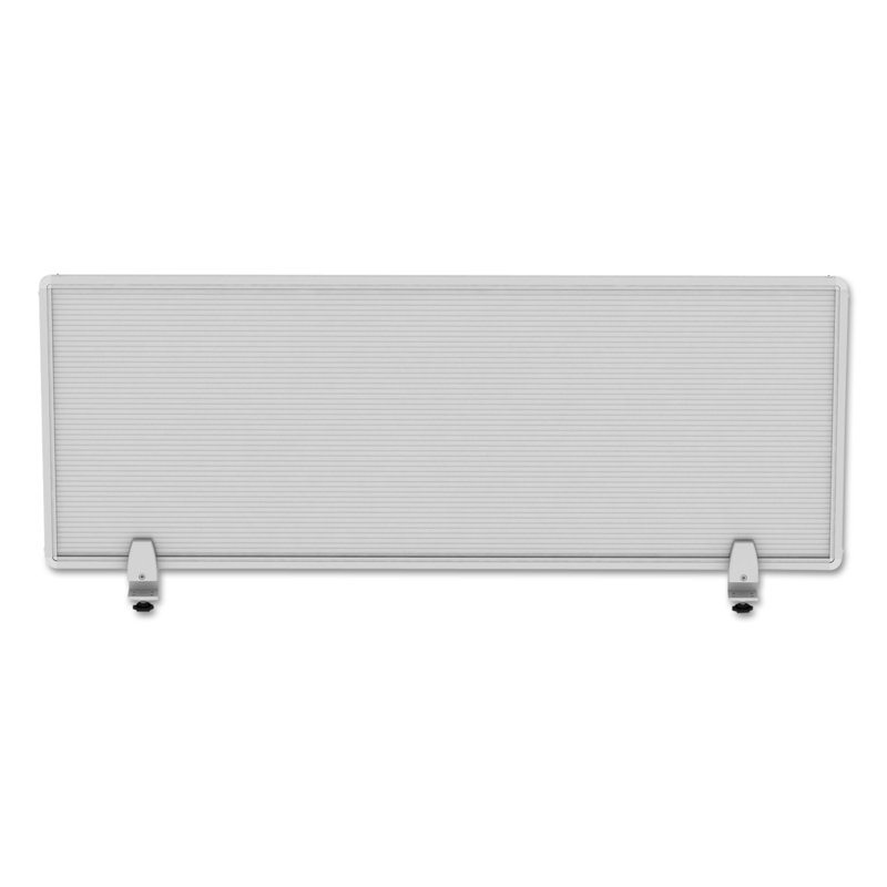 Silver Polycarbonate Privacy Panel with Metal Frame, 47" x 18"