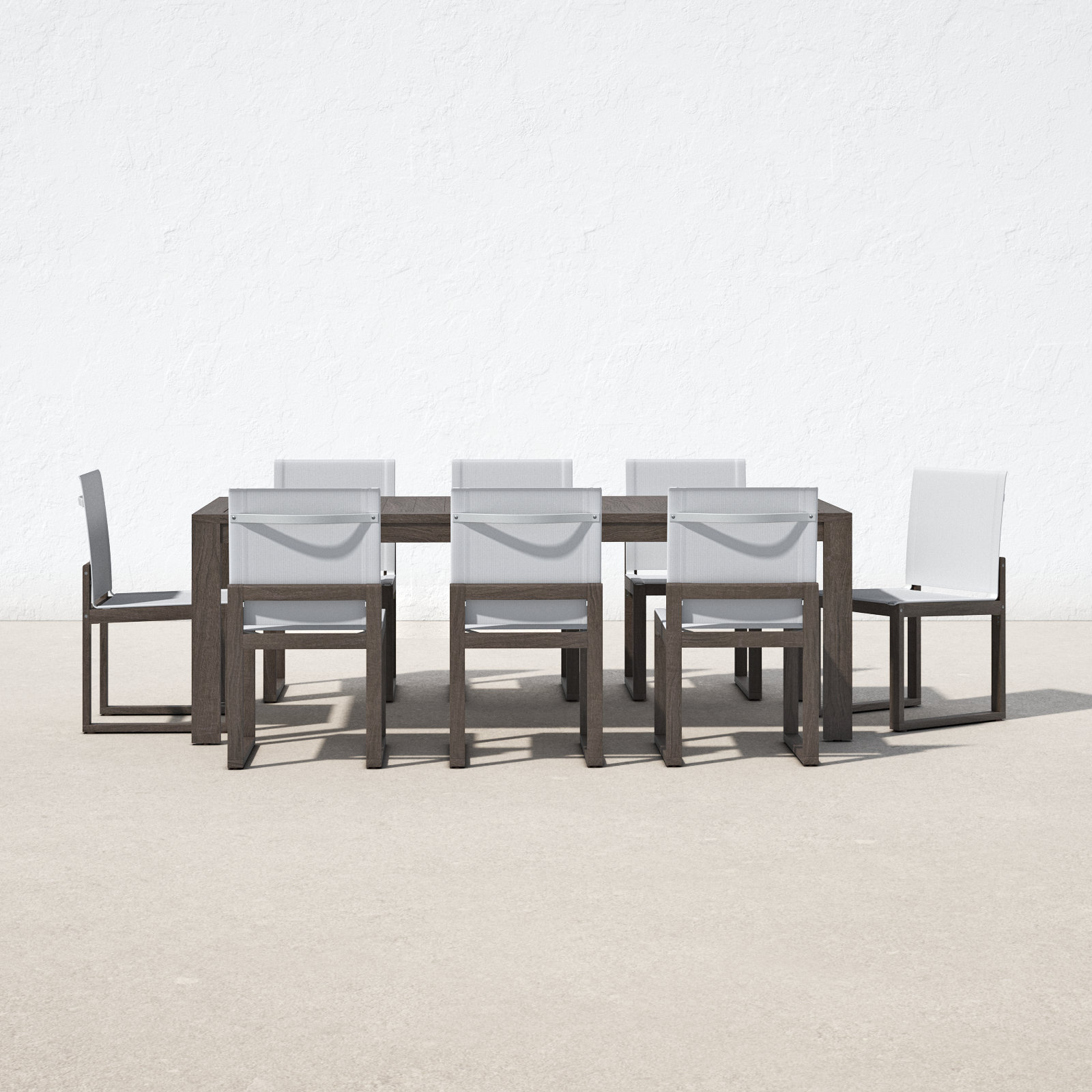 Joly 87" Eucalyptus Patio Dining Set