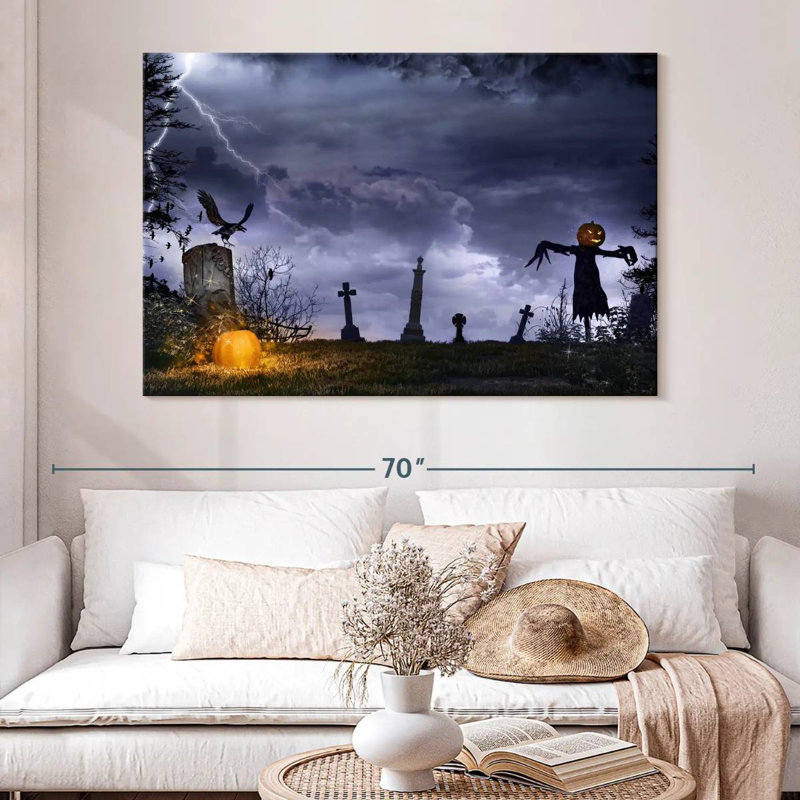 Épouvantail Kelan Horror Graveyard, H 34 po x l 51 po