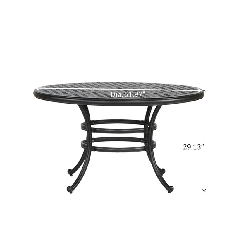Round Dining Table, Dark Lava Bronze