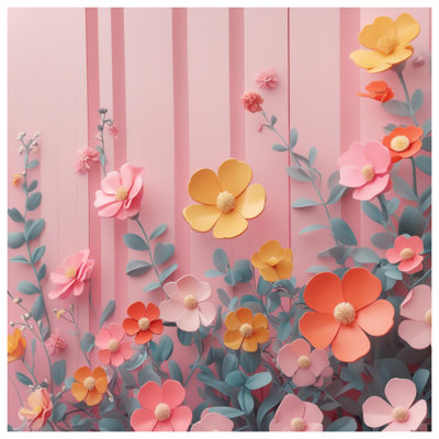 Paper Floral Arrangement Comforter