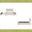 Grand lit plateforme tapissier avec lit gigogne simple et deux tiroirs