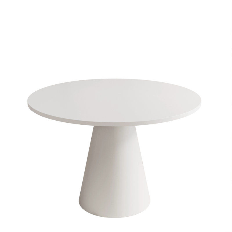 Jerrianne Retro Round 47'' Round Dining Table, White