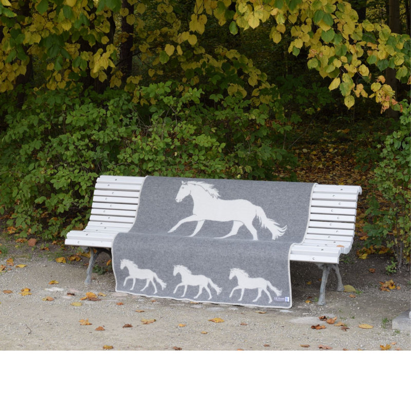 Horse Wool Blanket, Grey