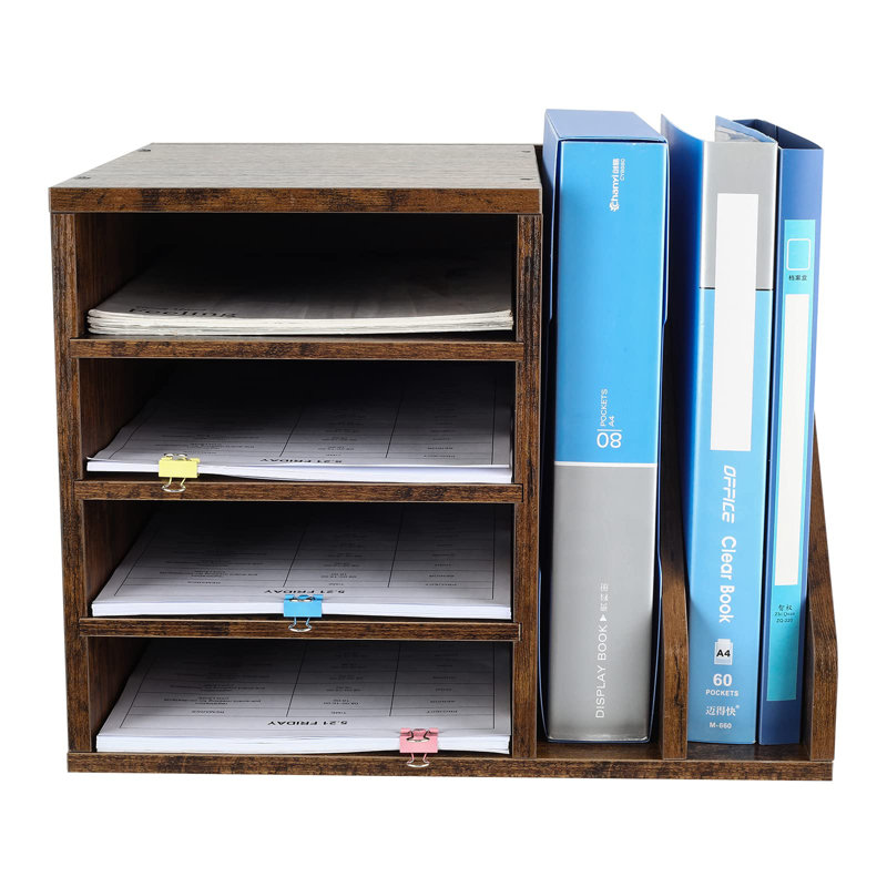 Munha Manufactured Wood Magazine Holder, Brown