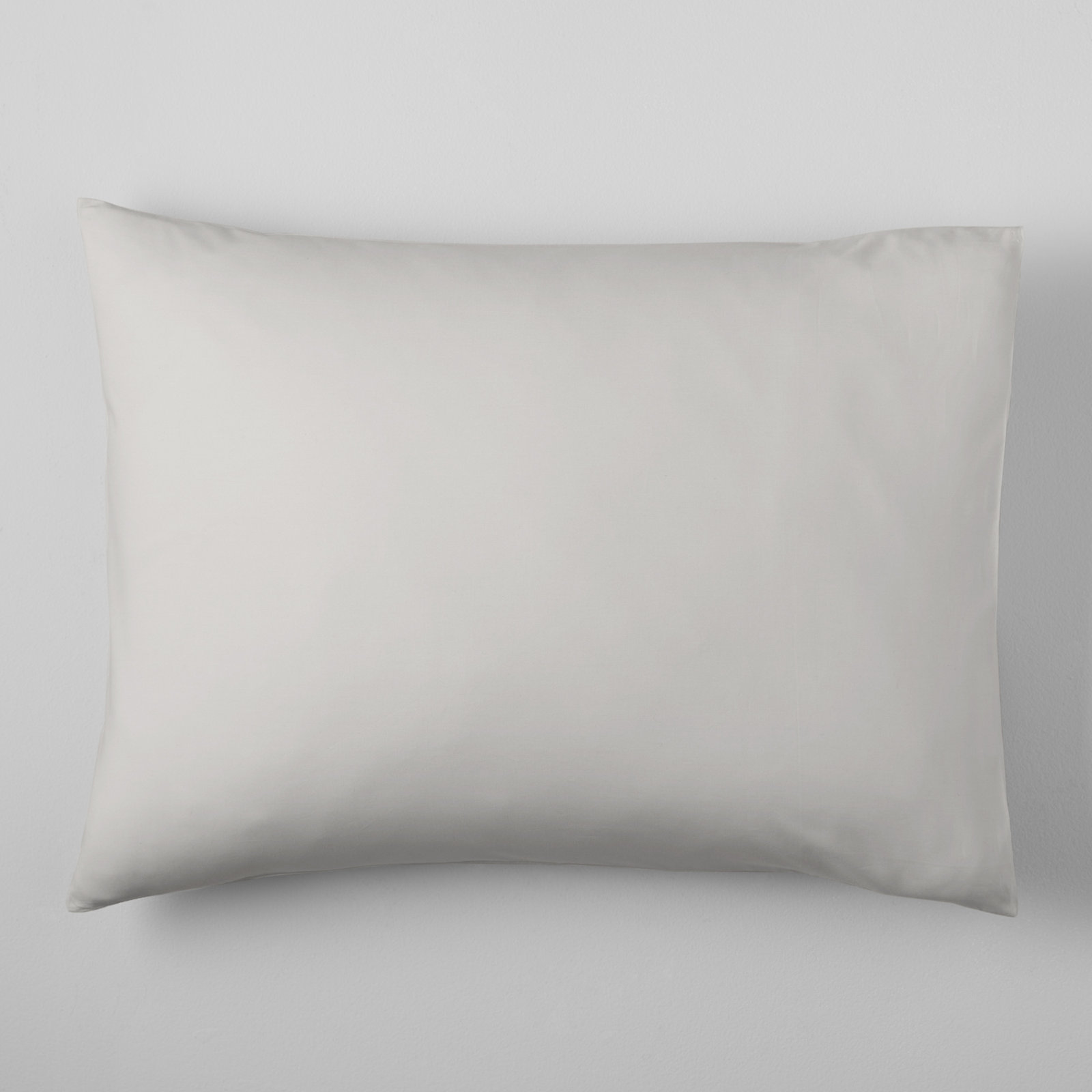 Emrik Brushed Organic Cotton Percale Duvet Cover Set, Twin / Twin XL Duvet Cover + 1 Pillow Shams, Soft Gray