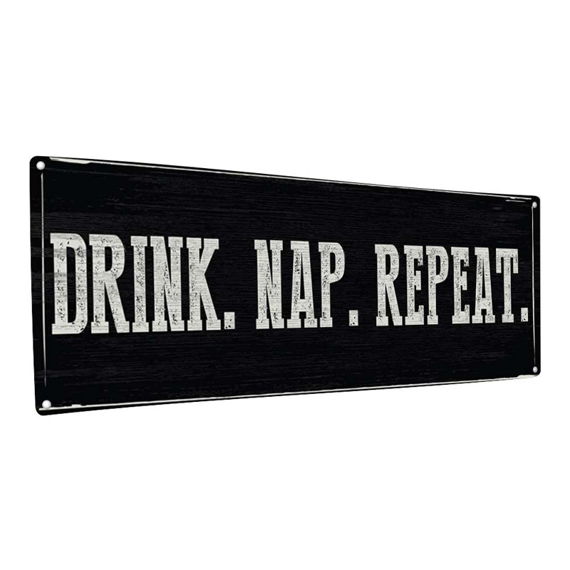Décoration murale répétition en verre Drink Nap, H 11,5 po x l 31 po x P 0,04 po