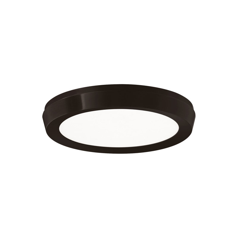Plafonnier encastré à DEL Argo, H 1 po x l 7,5 po x P 7,5 po, Noir mat, 2700 K