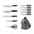 Ninja® Foodi® NeverDull Premium Knife System, 12 Piece Knife Block Set with Built-in Sharpener, Stainless Steel Knives, Black