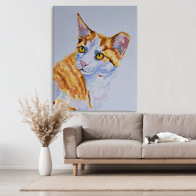 Toile d’expression de chat orange, conception de Tatiana Roberts