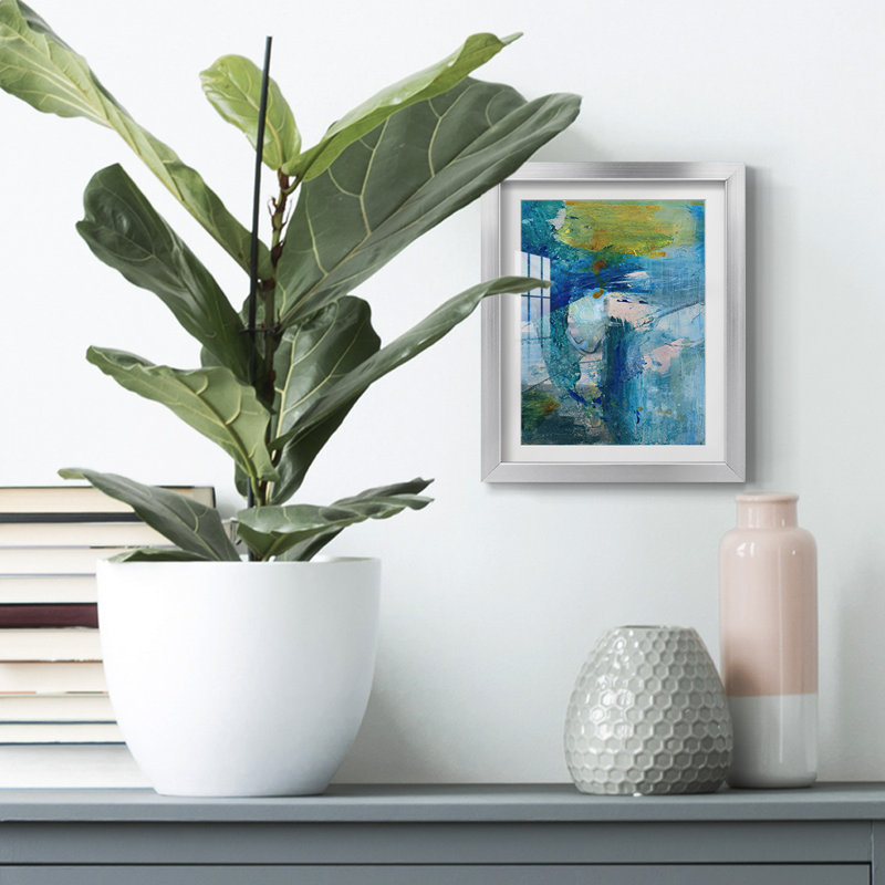 Spring Winds III - Imprimé encadré, Argent argent, H 28,5 po x l 20,5 po