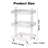 3 Tiers Acrylic End Table Side Table Storage Cart with Wheels for for Bedroom Living Room-908846724