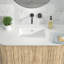 Lavabo de salle de bain rectangulaire encastrable 21 po x 13 po avec trop-plein, lavabo en céramique blanc facile à nettoyer-126172775