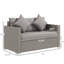 Gris extérieur avec capacité de poids élevée - Canapé pour patio de jardin Coussins confortables dans la cour, au bord de la piscine