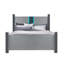 GRAND LIT EN ARGENT AVEC ENCEINTES LORENZO