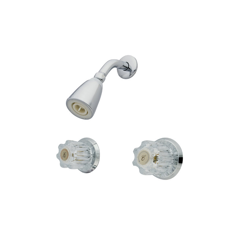 Twin Acrylic Diverter Handles Shower Faucet