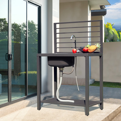 Domi Louvered 35.43'' Modular Outdoor Kitchen