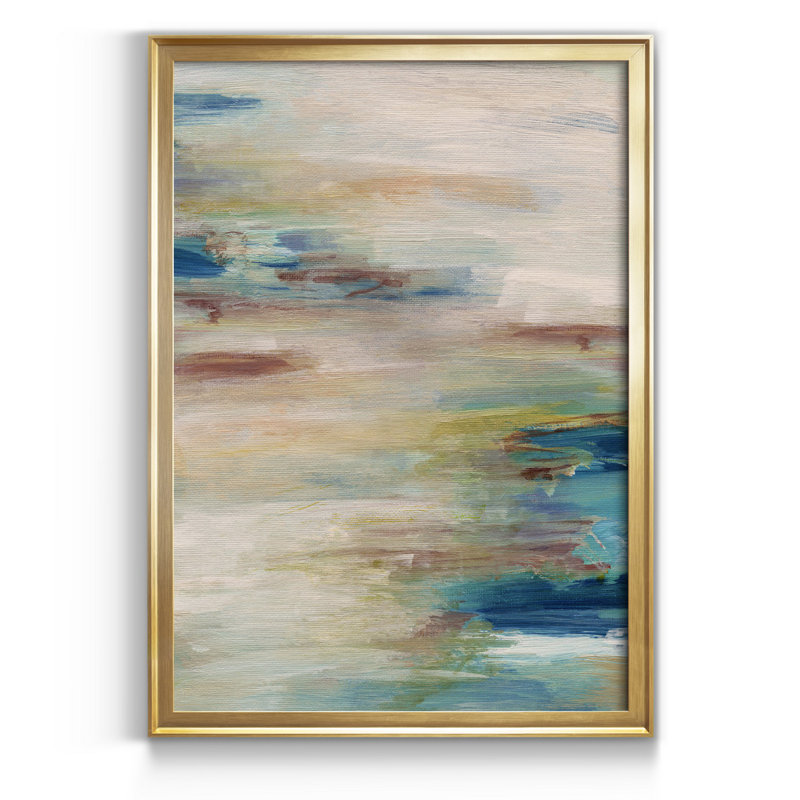 «Meandering Coast» par J Paul, reproduction d'art sur toile, H 30,5 po x l 42,5 po x P 1,5 po, Doré
