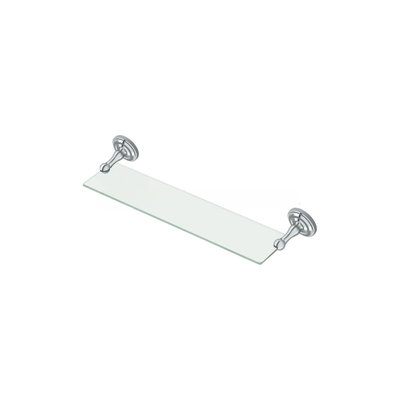 Tablette en verre de 18 po Flinchum Chrome poli