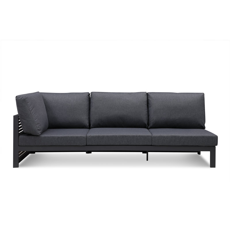 Canapé modulaire d'extérieur 96,85 po Pawni, Accoudoir à gauche (vu de face)