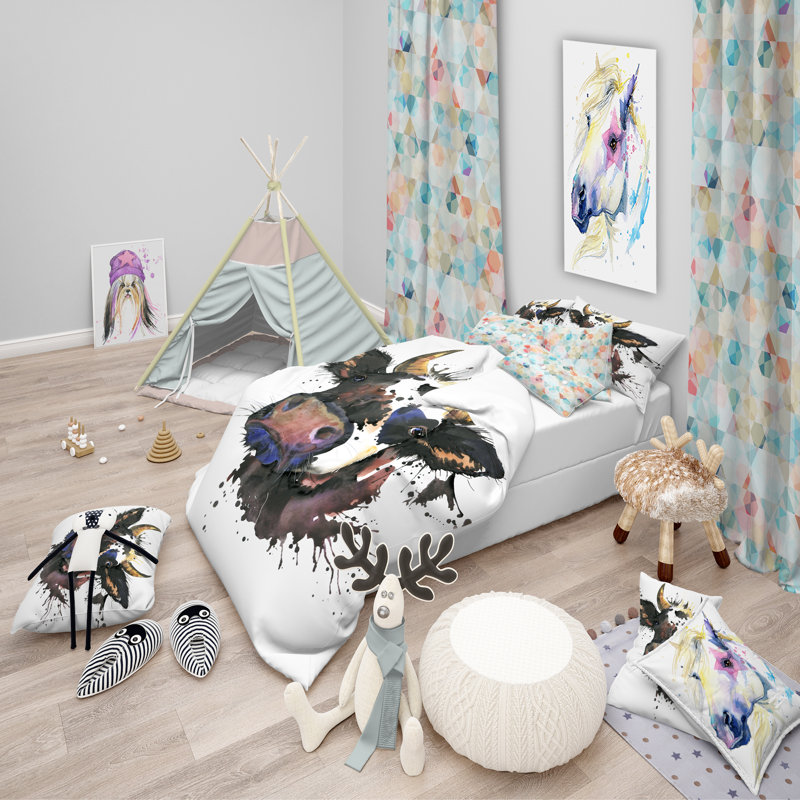 Ensemble de housse de couette moderne et contemporaine, Housse de couette double / grand + 2 taies