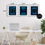 Ensemble de 3 impressions encadrées sous verre rétro Blue Gaming Words, design par Marcus Prime-848551105-848551109