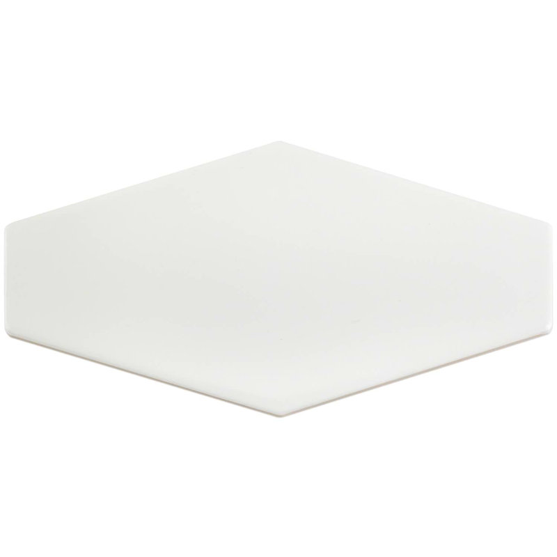 Manchester 4x8 Hexagon Glossy Ceramic Tile, Bianco White