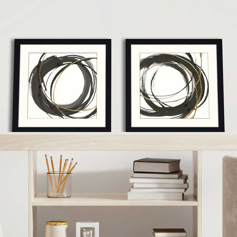 Chris Paschke «Gilded Enso I», impression sous verre