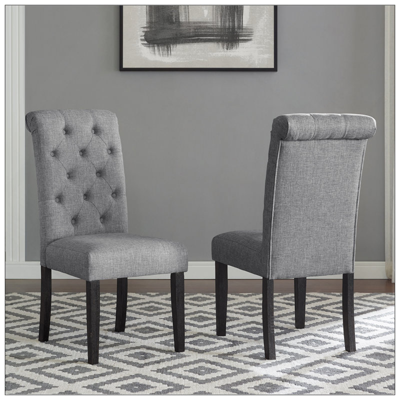 Ensemble de salle à manger Leviton, Gris, 5 pièces: table, 4 chaises
