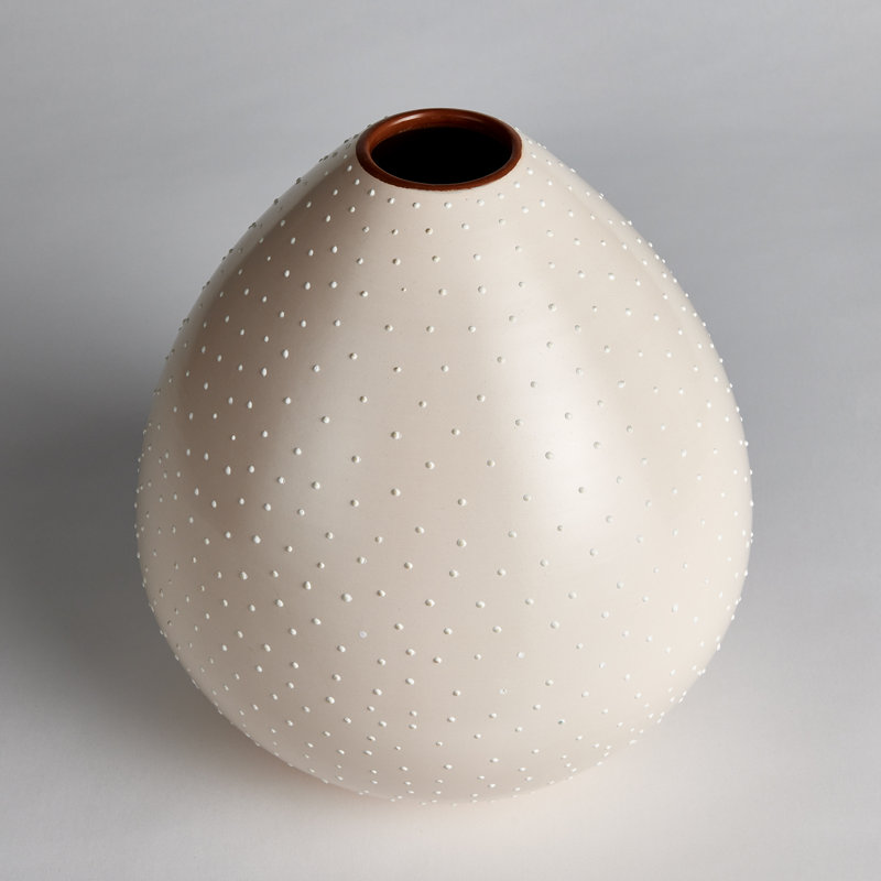 Keyla Handmade Ceramic Table Vase, White