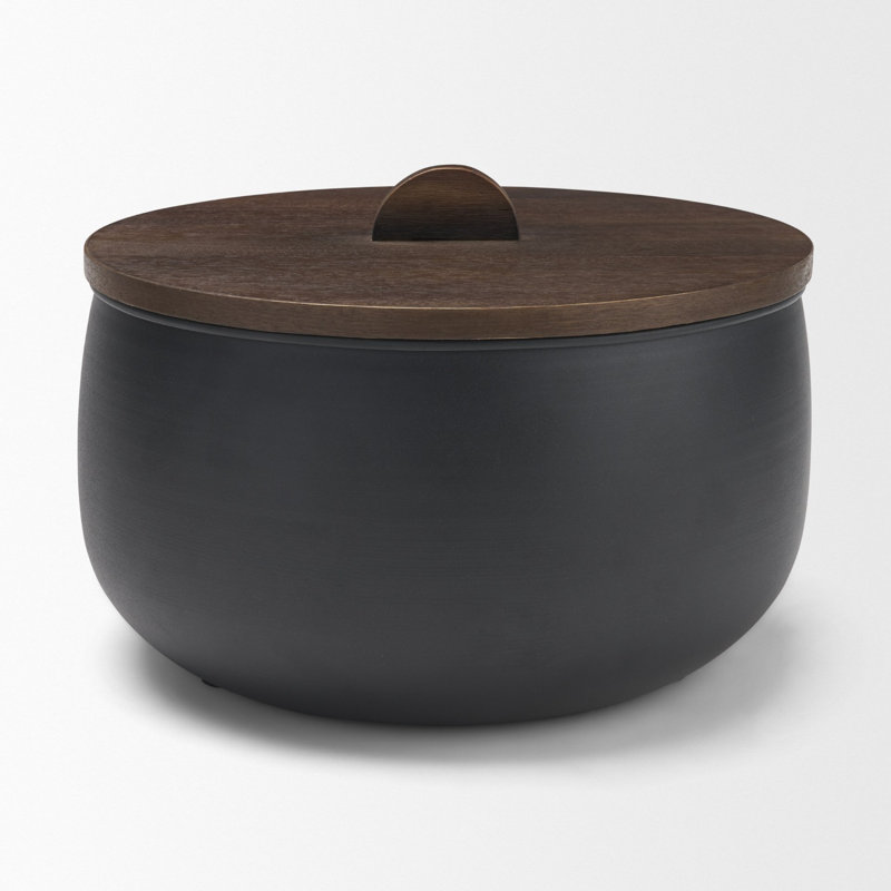 Handmade Metal Decorative Box, Black, Simple