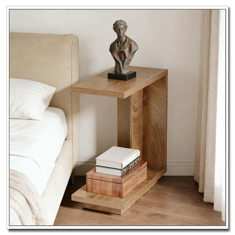 Table de chevet en forme de C