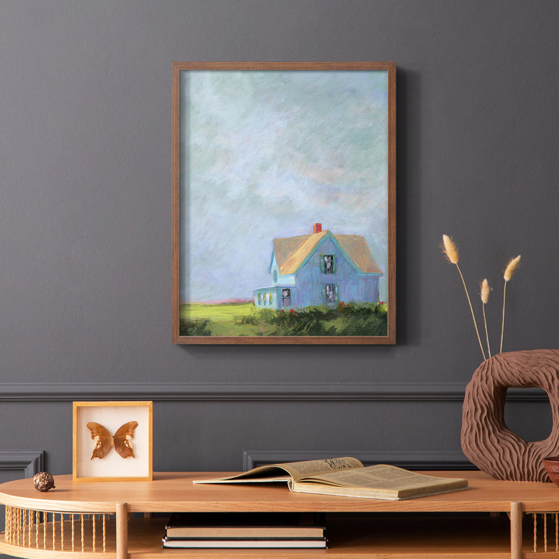«Blue Cape», reproduction encadrée - bois massif, Brun, H 10 po x l 8 po