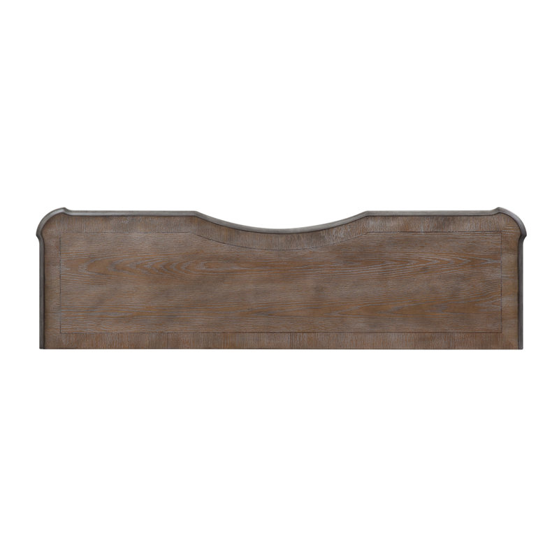 White Traditional Mirrored Server with Oak and Birch Veneers