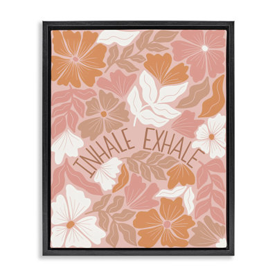 "Inhale Exhale Florals", art mural encadré par Taylor Shannon Designs