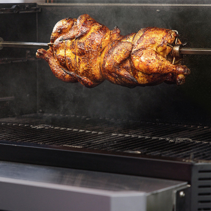 Stainless Steel Rotisserie Kit with Electric Motor
