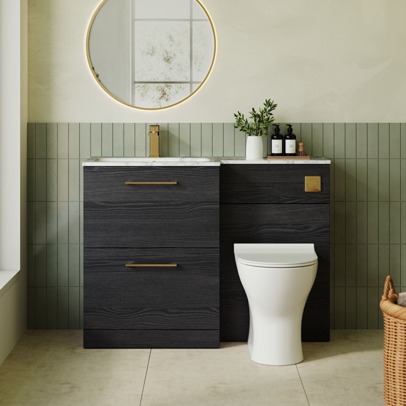 Arno 1105 mm Bathroom Vanity, Charcoal Black