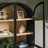 Holzhauer Modern Arched Glass Bookcase With Drawers-118490464