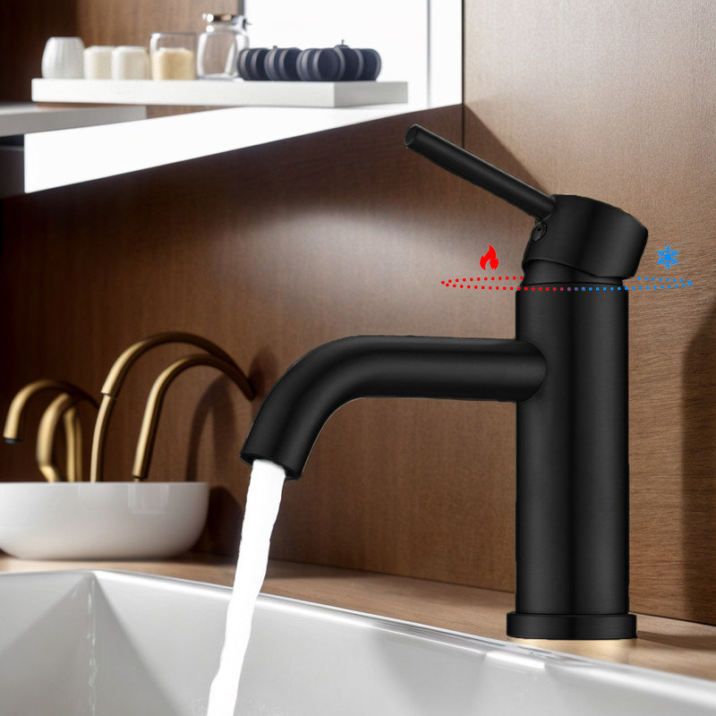 Mounting / Installation Required Single-handle Bathroom Faucet, Matte Black