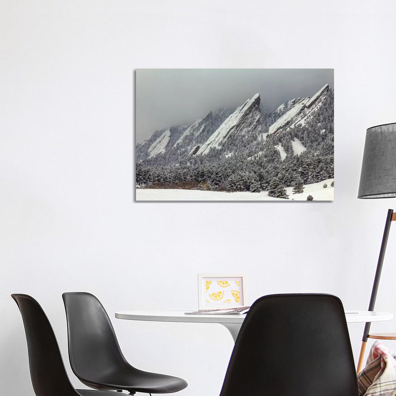 Snow On The Flatirons by Bill Sherrell - Wrapped Canvas Print, 101.6 cm H x 66.04 cm W x 3.175 cm D