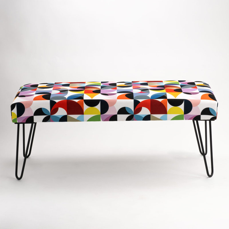 Raceland Velvet Upholstered Bench, H40 x W120 x D40cm
