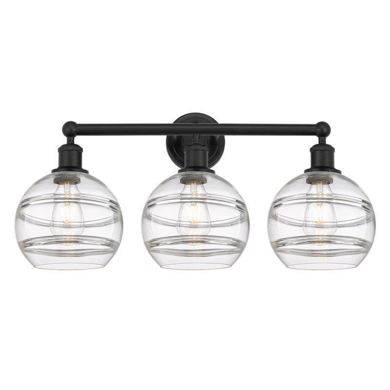 Bienes 3 - Light Dimmable Vanity Light, Clear, Matte Black