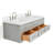 Macmullin 61'' Double Bathroom Vanity with White Quartz Top-1444633698-1444633701