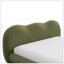 Mobilier de chambre à coucher en bois de chignon rond vert olive