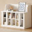 Banc de rangement polyvalent pour chaussures avec crochets et tablettes pour les vestibules-133706731